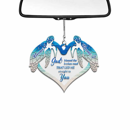 I'm Yours - Personalized Turtle Transparent Car ornament