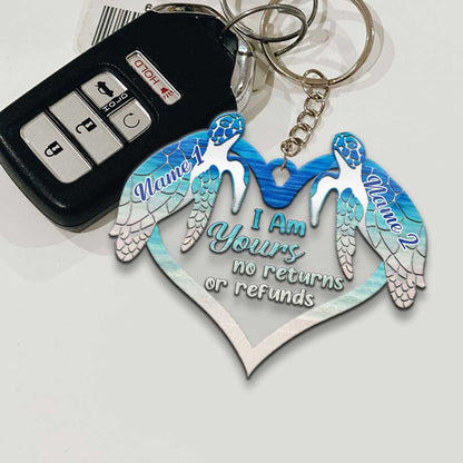 I'm Yours - Personalized Turtle Transparent Keychain