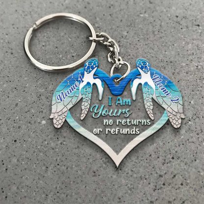 I'm Yours - Personalized Turtle Transparent Keychain