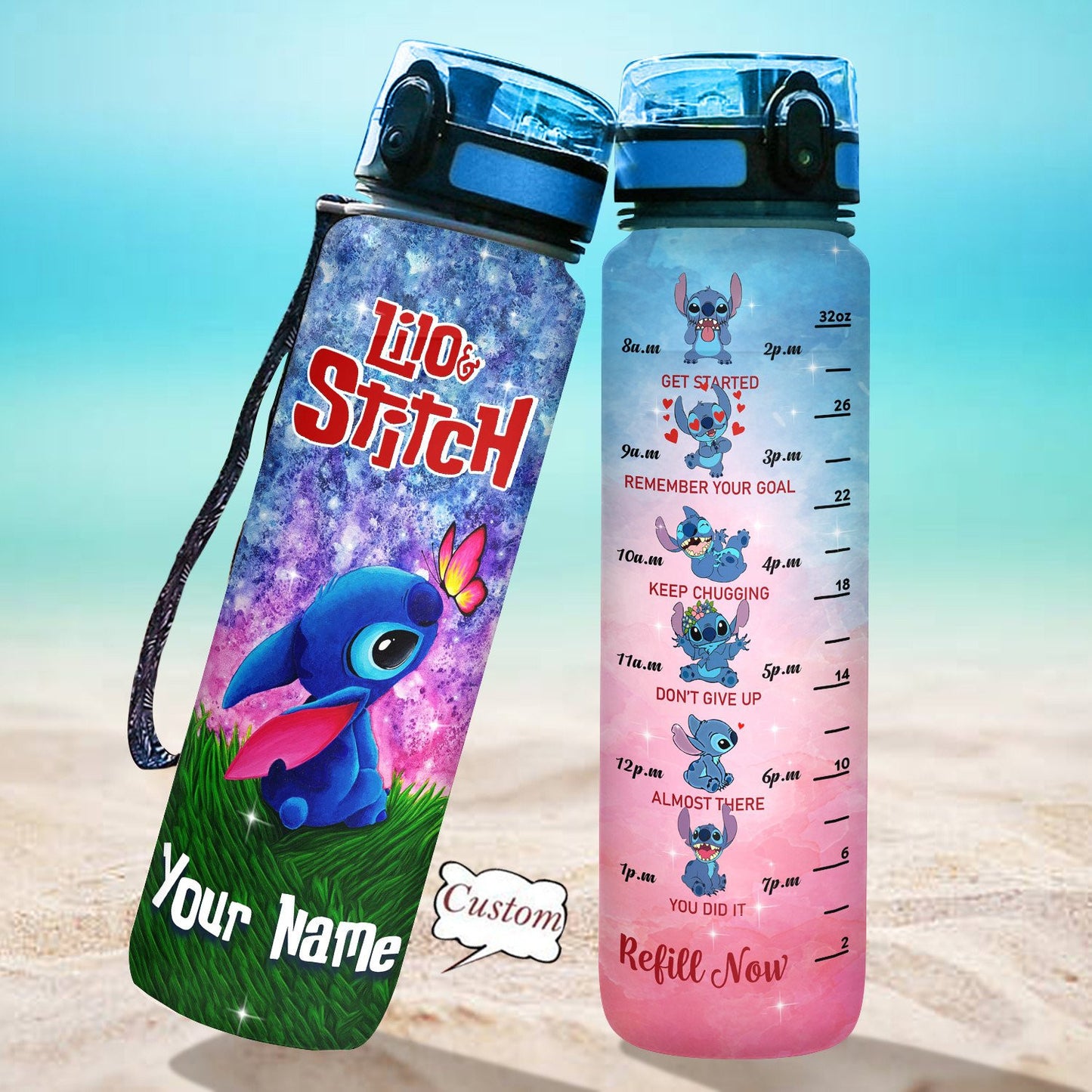 Love Ohana - Personalized Ohana Water Tracker Bottle 0523