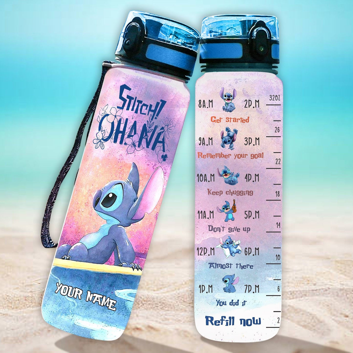 Love Ohana - Personalized Ohana Water Tracker Bottle 0523