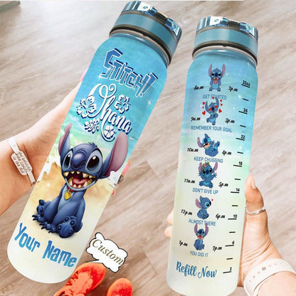 Summer Vibes - Personalized Ohana Water Tracker Bottle 0523