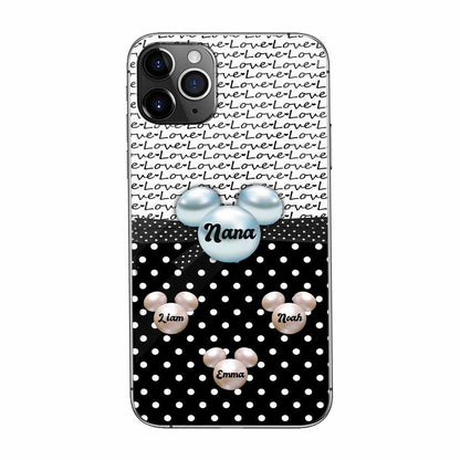 I Love Being A Nana - Personalized Grandma Phone Case With 3D Pattern Print