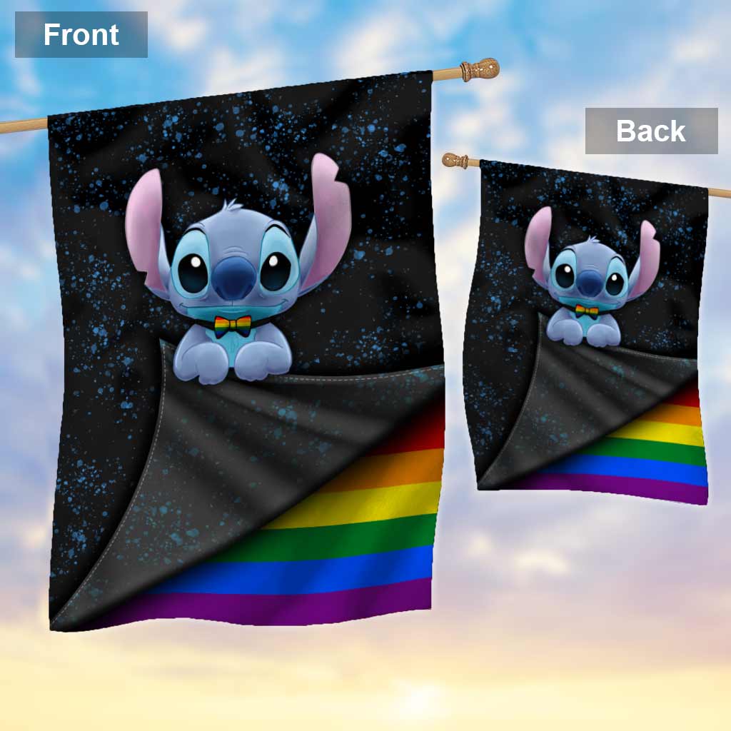 Ohana And Pride - LGBT Support House Flag