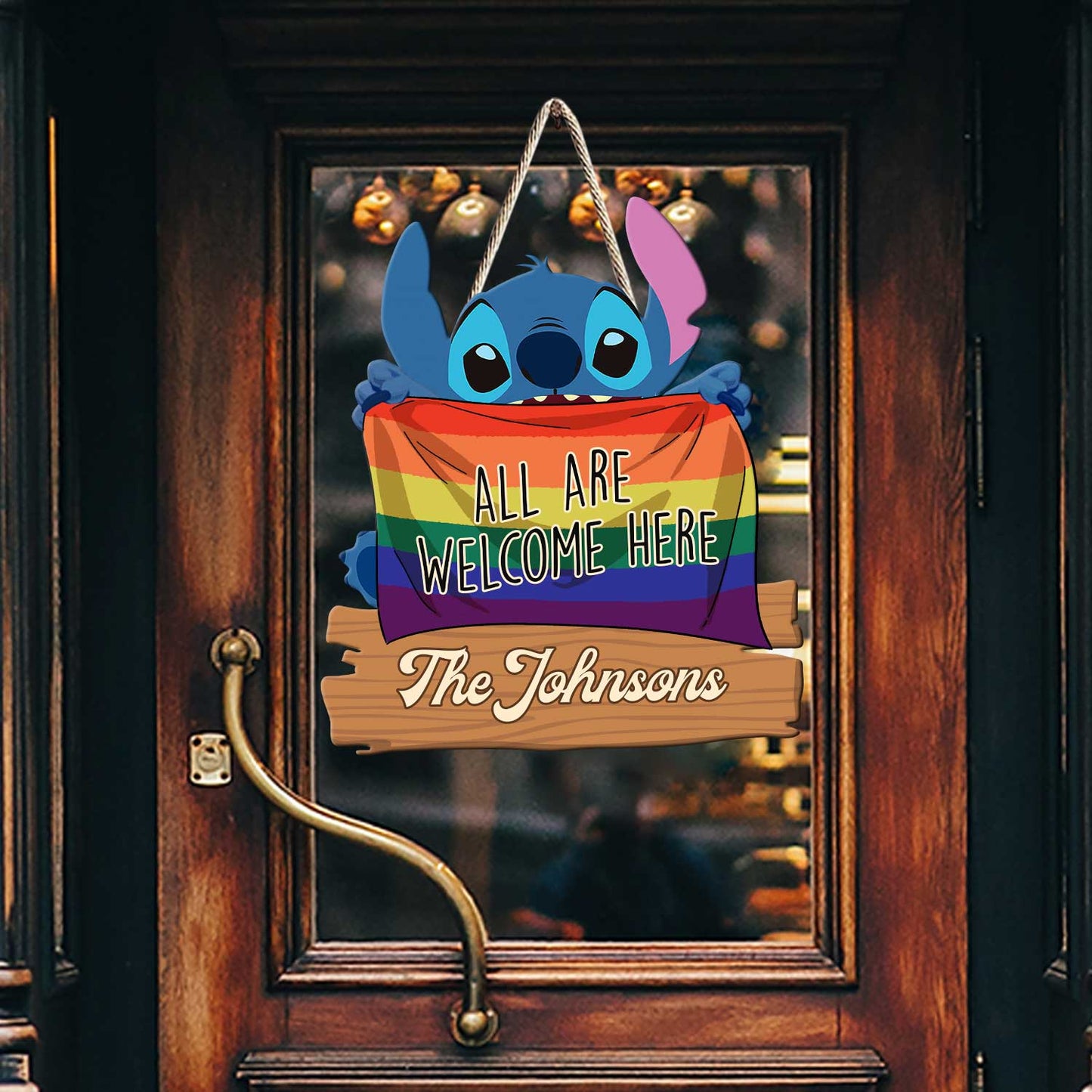 Hate Has No Home Here - Personalized LGBT Support Wood Sign