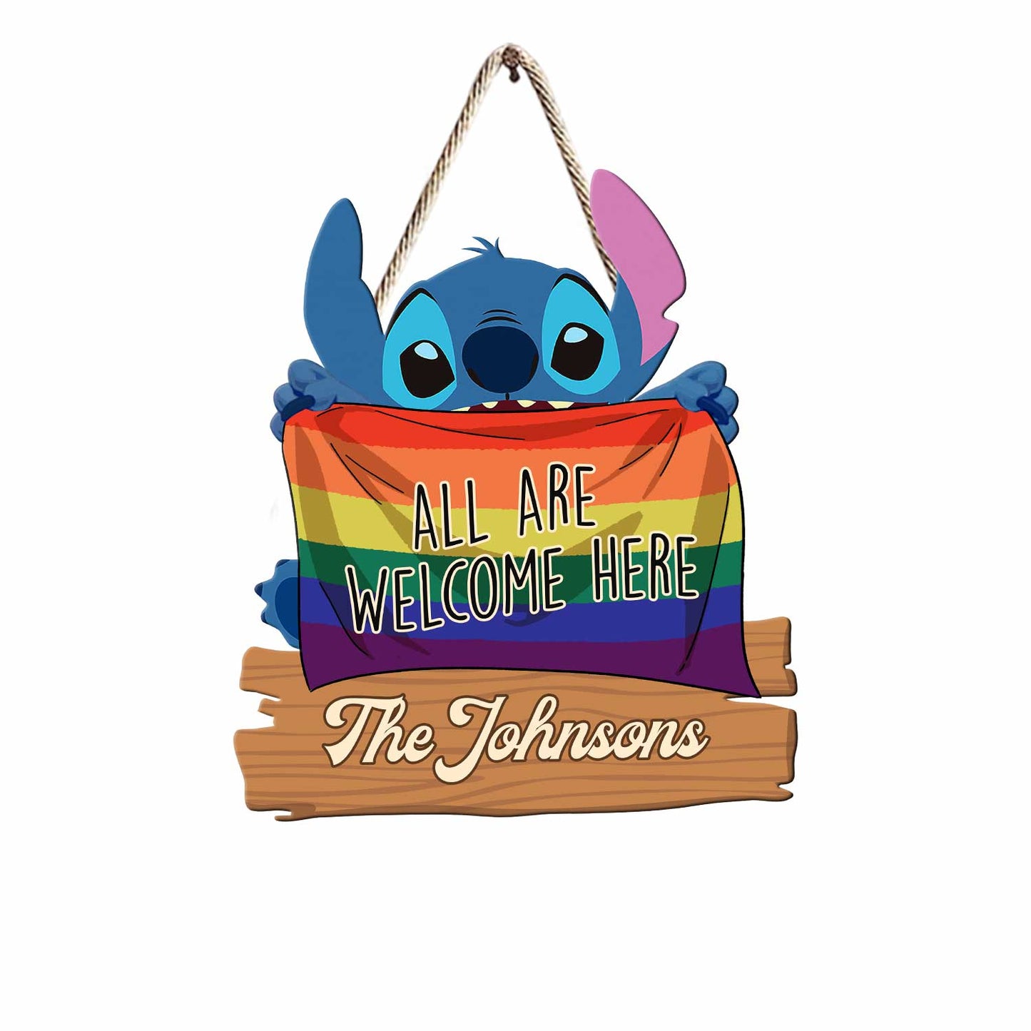 Hate Has No Home Here - Personalized LGBT Support Wood Sign