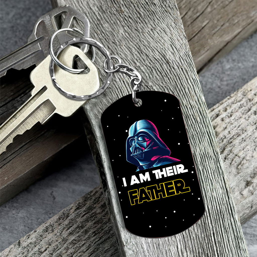 I Am Their Father - Personalized The Force Stainless Steel Keychain