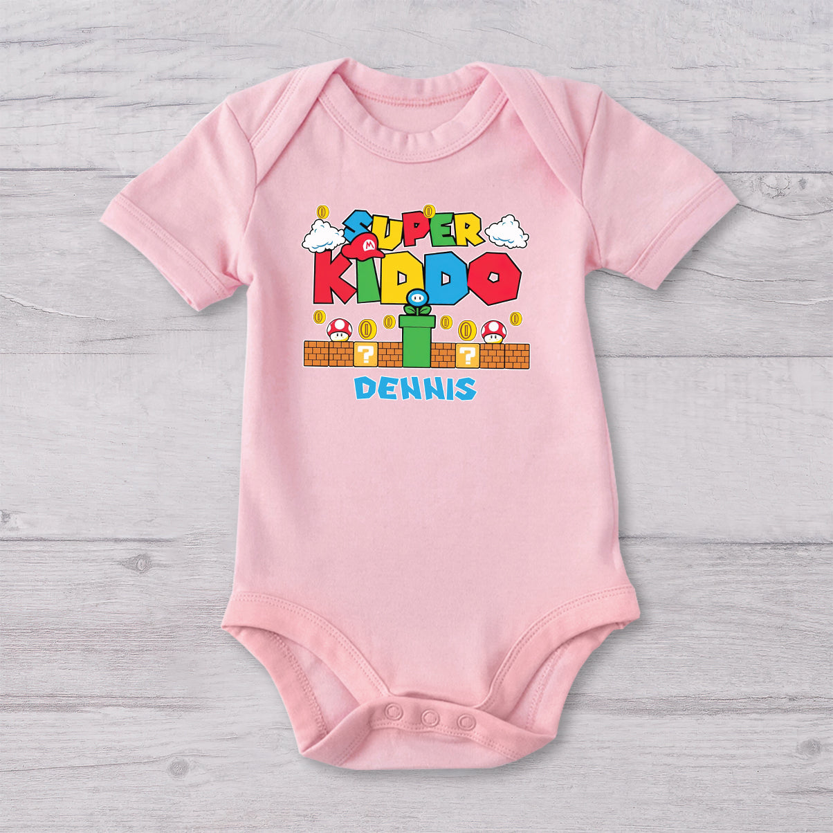 Super Daddio - Personalized Super Plumber T-shirt And Baby Onesie
