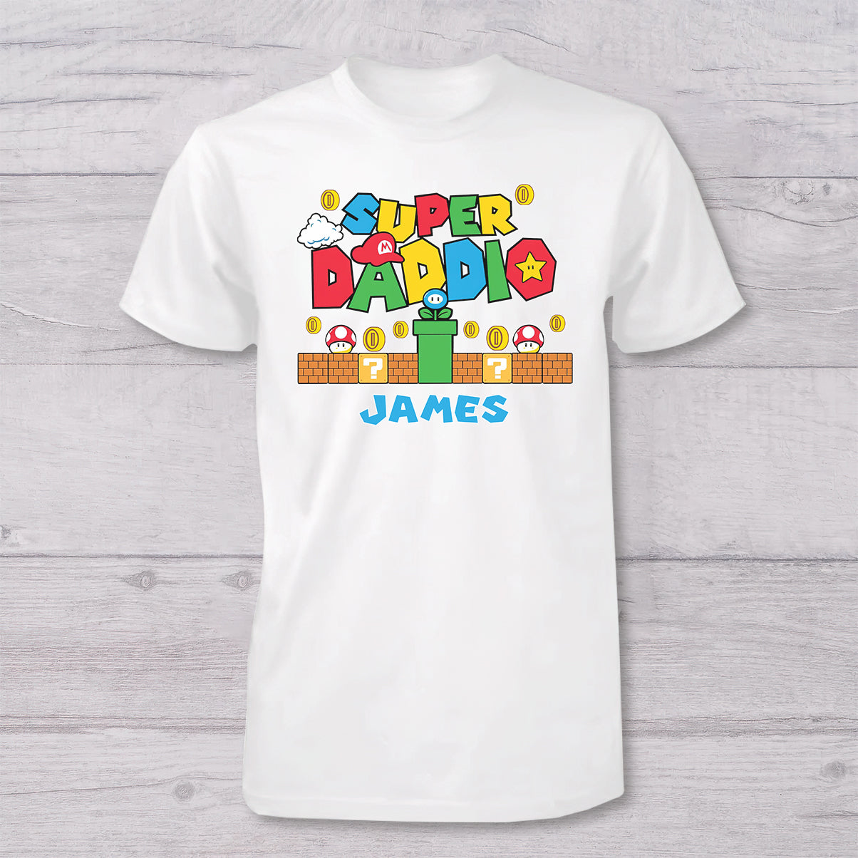 Super Daddio - Personalized Super Plumber T-shirt And Baby Onesie