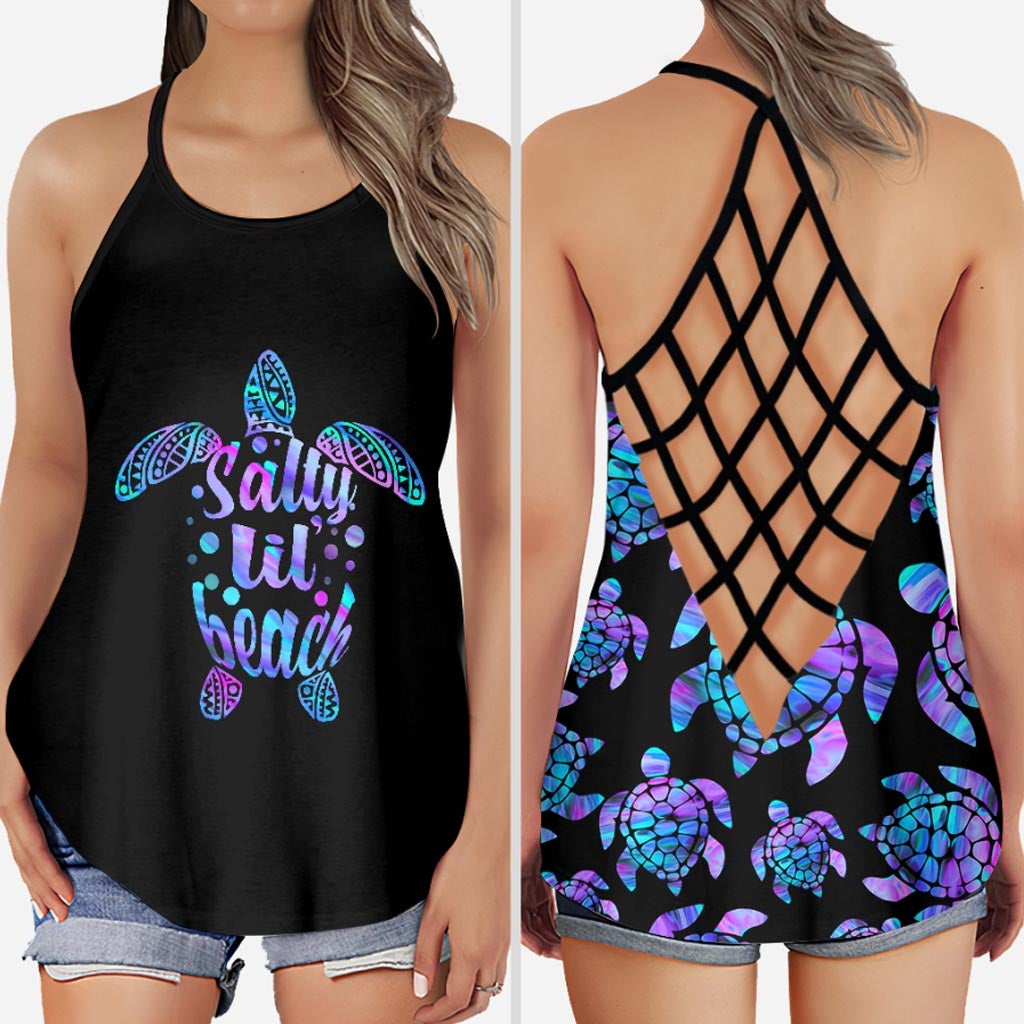 Salty LiL' Beach - Turtle Cross Tank Top