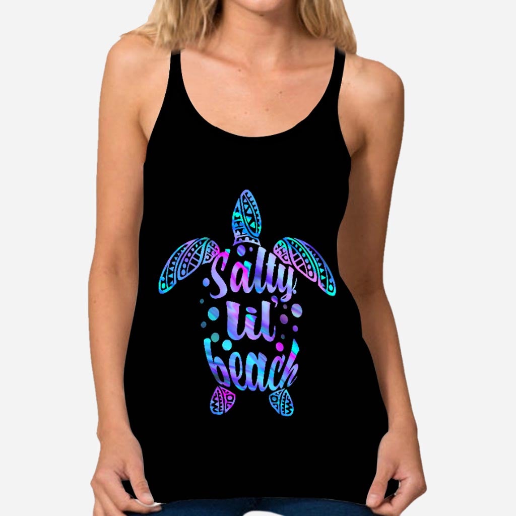 Salty LiL' Beach - Turtle Cross Tank Top