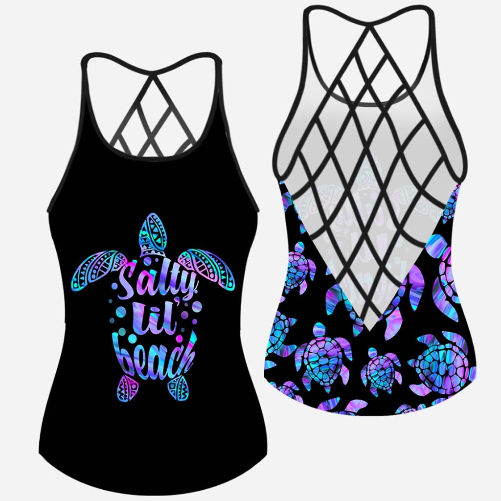 Salty LiL' Beach - Turtle Cross Tank Top