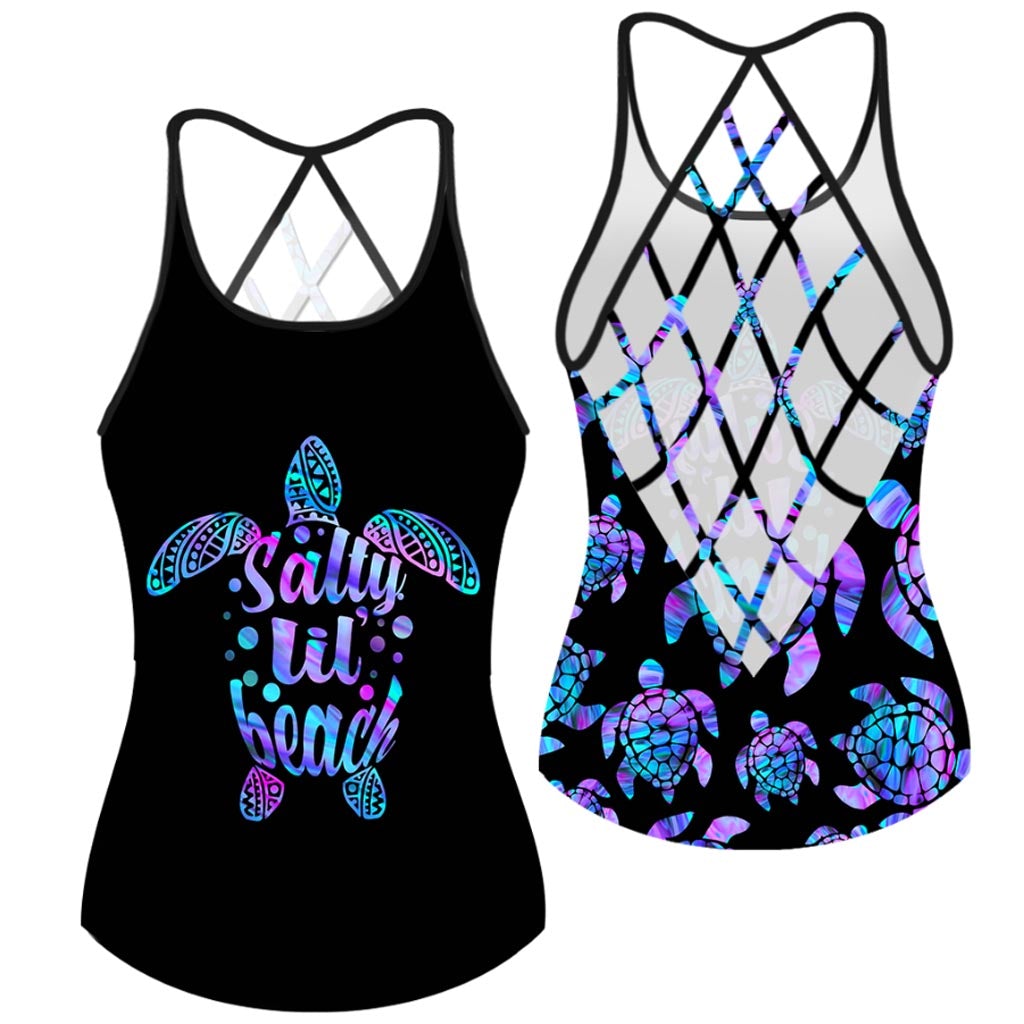 Salty LiL' Beach - Turtle Cross Tank Top