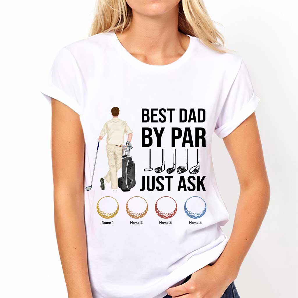 Best Dad By Par - Personalized Father's Day Golf T-shirt and Hoodie