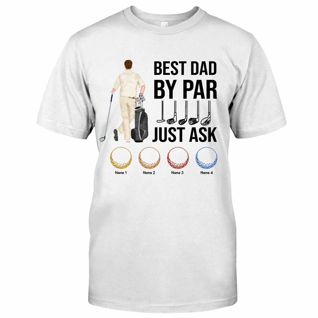 Best Dad By Par - Personalized Father's Day Golf T-shirt and Hoodie