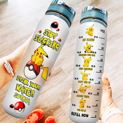 Stop Slacking Drink Your Water - Personalized Monster Trainer Water Tracker Bottle