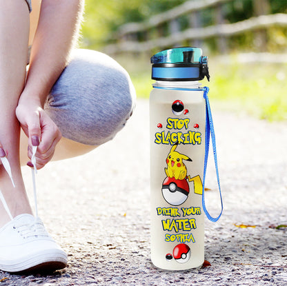 Stop Slacking Drink Your Water - Personalized Monster Trainer Water Tracker Bottle