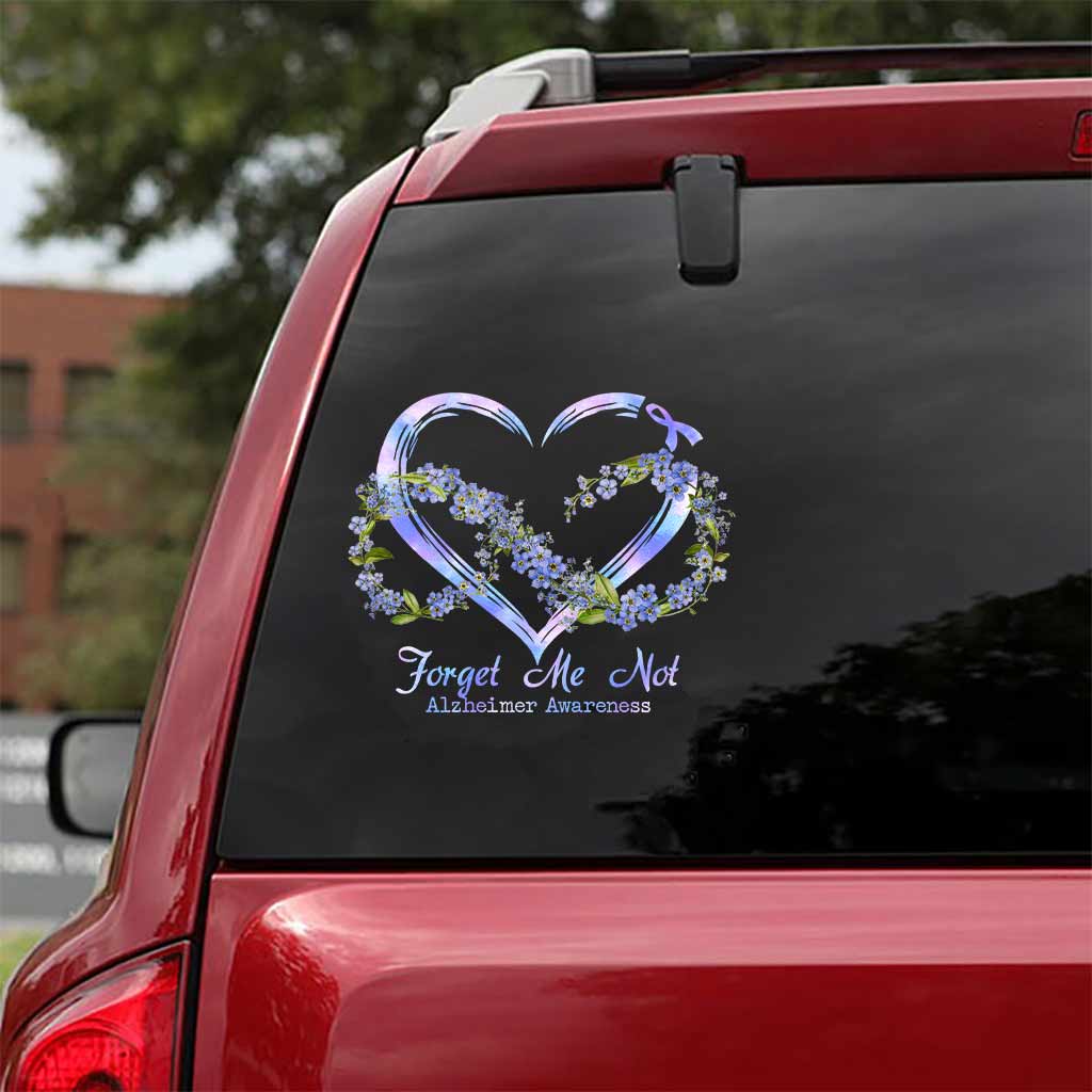 Forget Me Not  - Alzheimer Awareness Decal Full