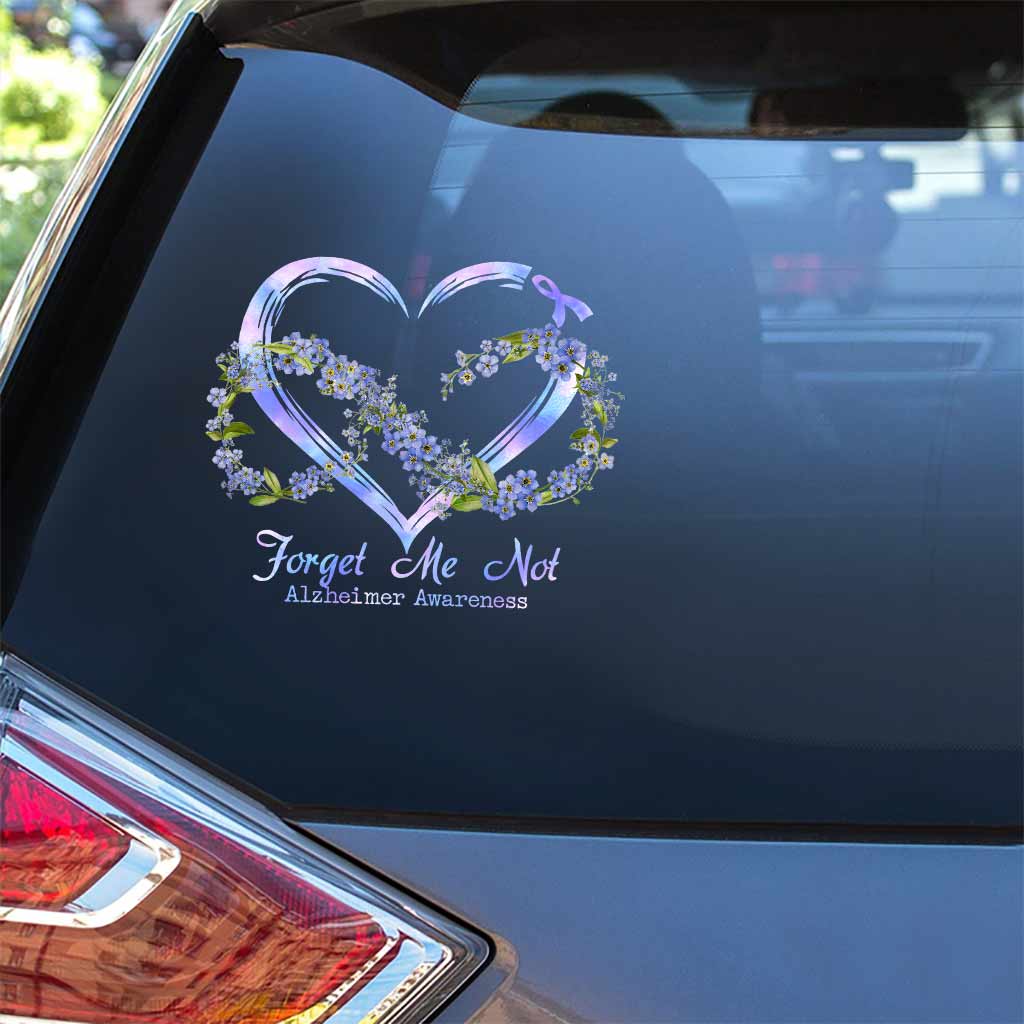 Forget Me Not  - Alzheimer Awareness Decal Full