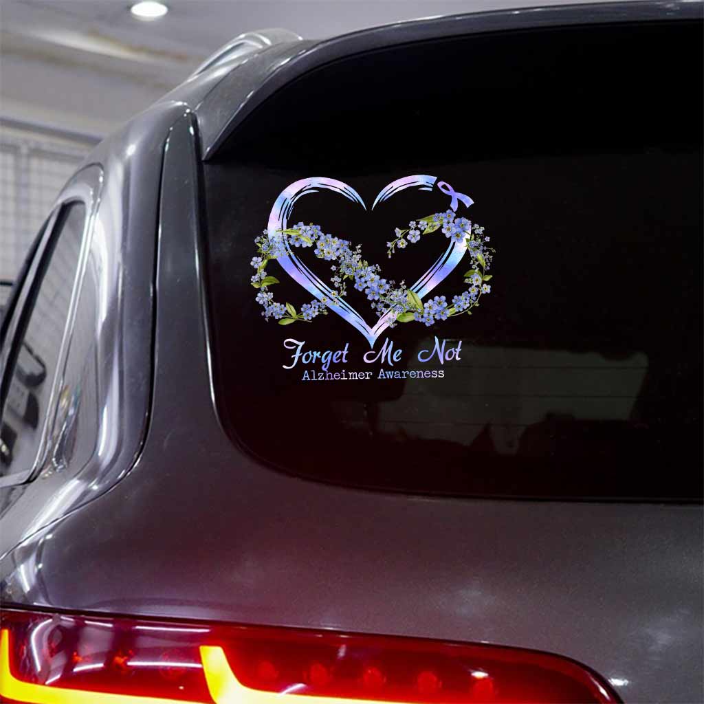 Forget Me Not  - Alzheimer Awareness Decal Full