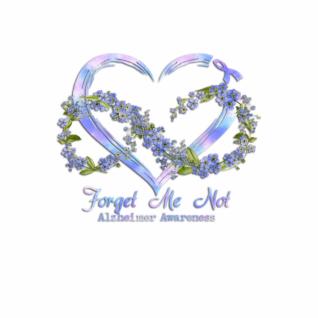 Forget Me Not  - Alzheimer Awareness Decal Full