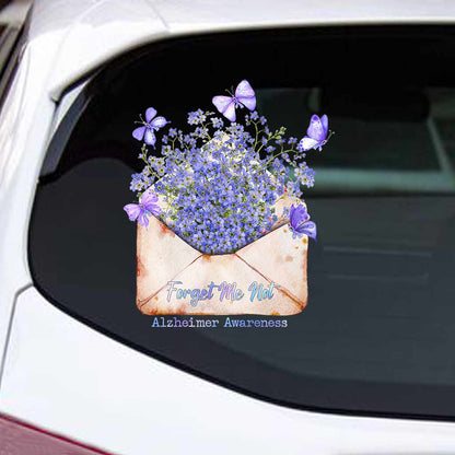 Forget Me Not - Alzheimer Awareness Decal Full