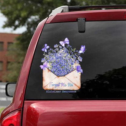 Forget Me Not - Alzheimer Awareness Decal Full