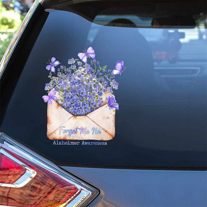 Forget Me Not - Alzheimer Awareness Decal Full