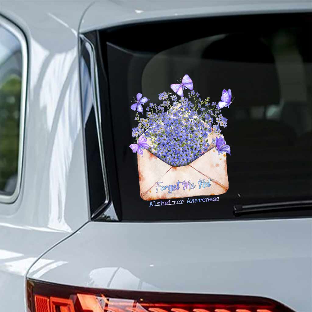 Forget Me Not - Alzheimer Awareness Decal Full