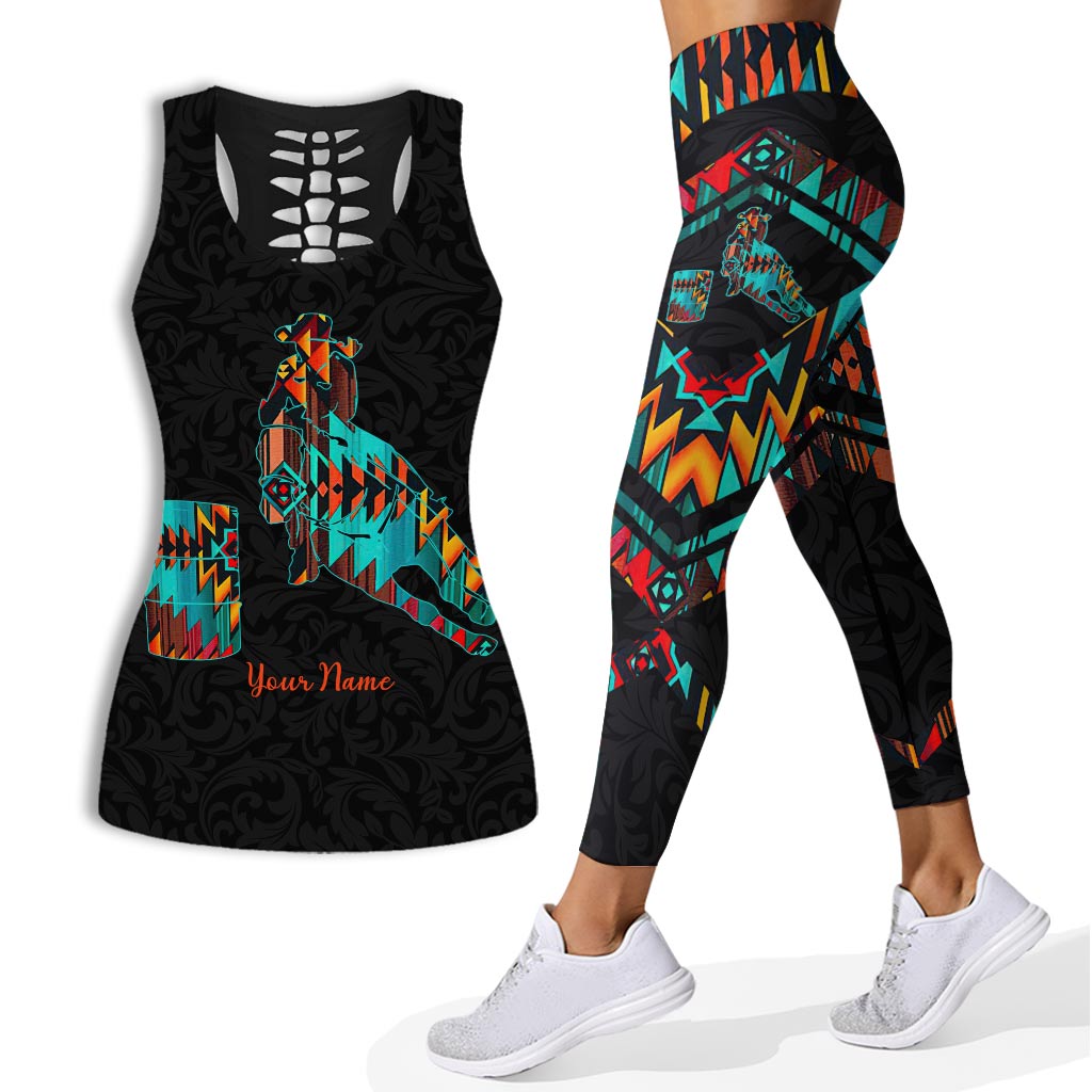 Horse girl - Personalized Horse Hollow Tank Top and Leggings