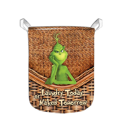 Laundry Today - Stole Christmas Laundry Basket With 3D Pattern Print