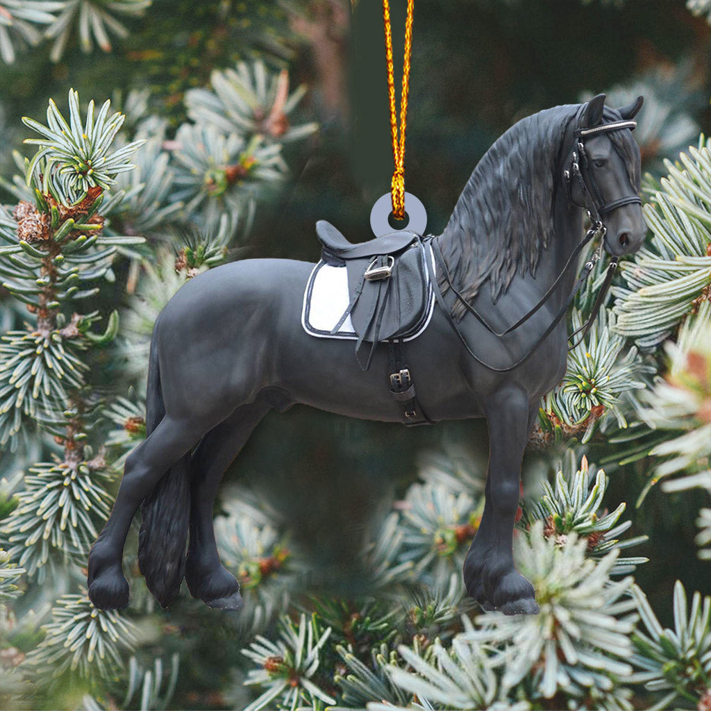 Love Horses - Christmas Horse Ornament (Printed On Both Sides)