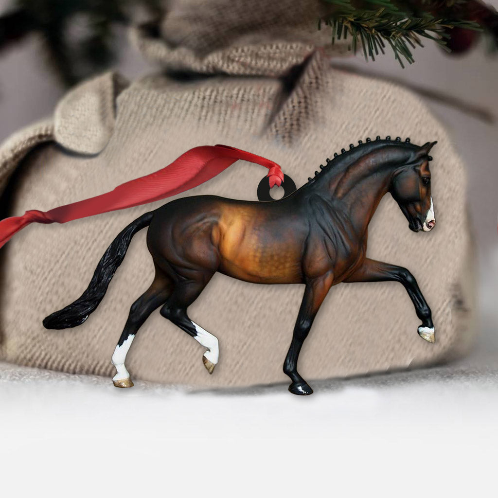 Love Horses - Christmas Horse Ornament (Printed On Both Sides)