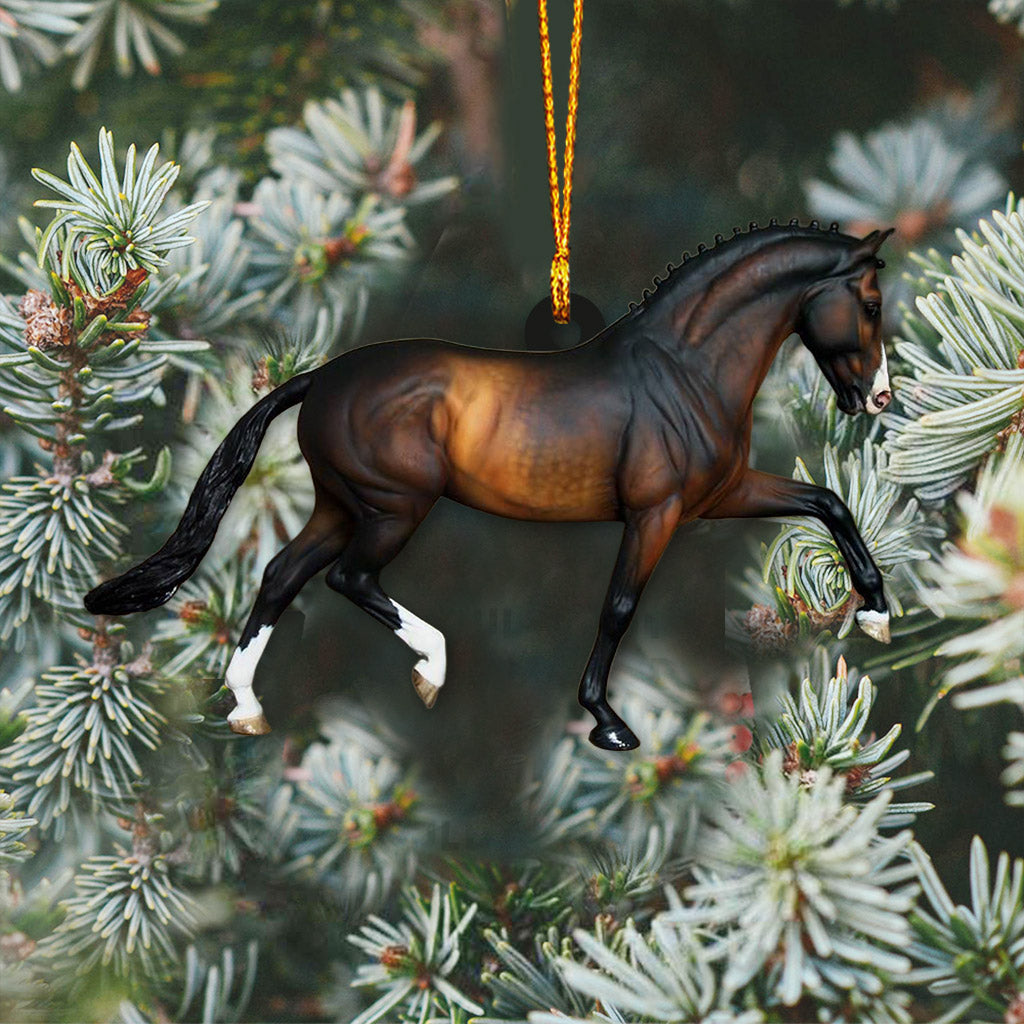 Love Horses - Christmas Horse Ornament (Printed On Both Sides)