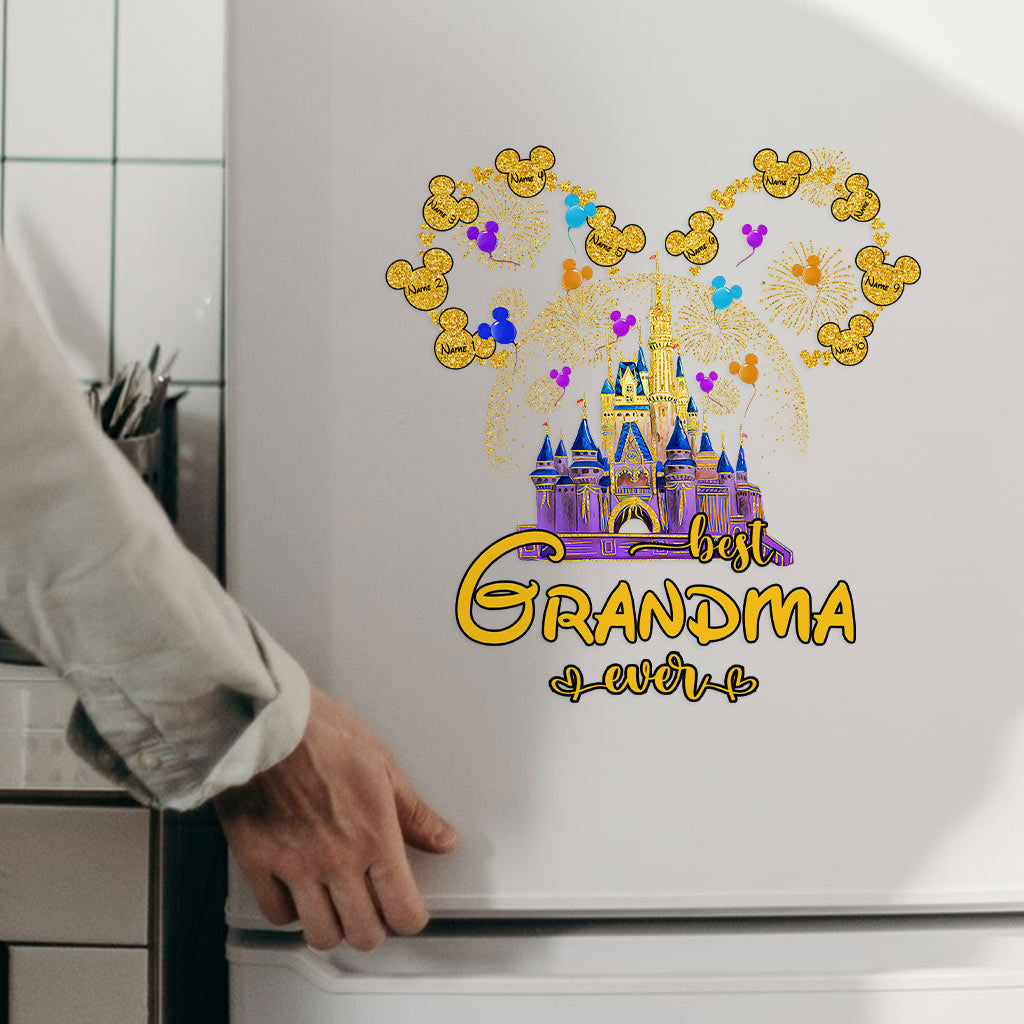 Best Grandma Ever - Personalized Mouse Decal Die Cut
