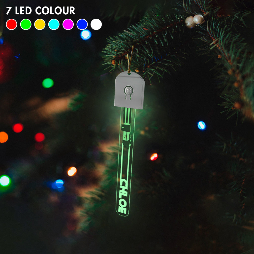 The Force Is Strong With This One - Personalized The Force Shaped Led Acrylic Ornament