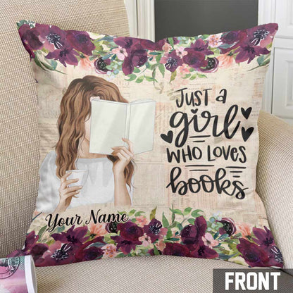 Book Lover - Personalized Throw Pillow