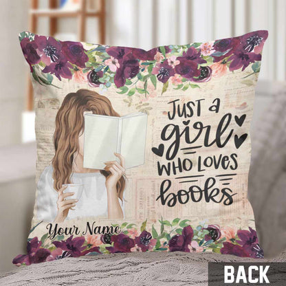 Book Lover - Personalized Throw Pillow