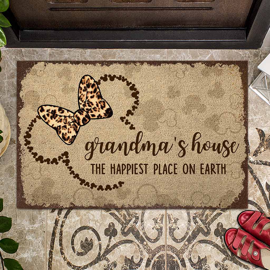 The Happiest Place On Earth - Personalized Mother's Day Grandma Doormat