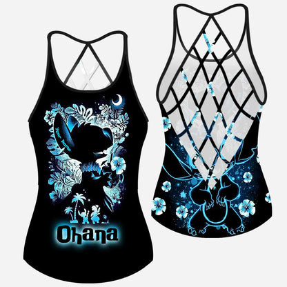 Ohana Summer Vibes - Personalized Ohana Cross Tank Top