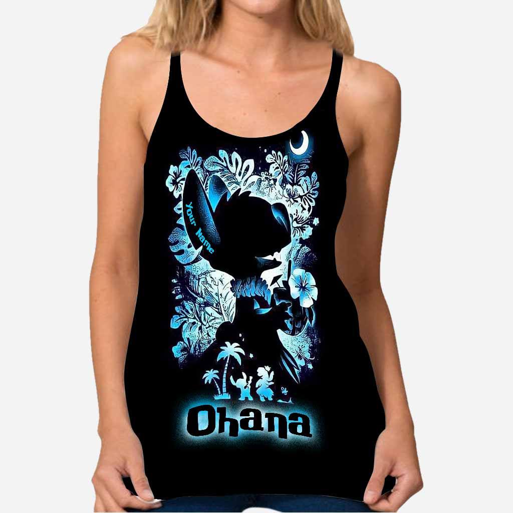 Ohana Summer Vibes - Personalized Ohana Cross Tank Top