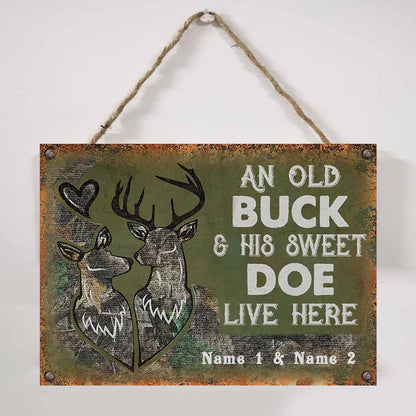 An Old Buck - Hunting Personalized Rectangle Metal Sign