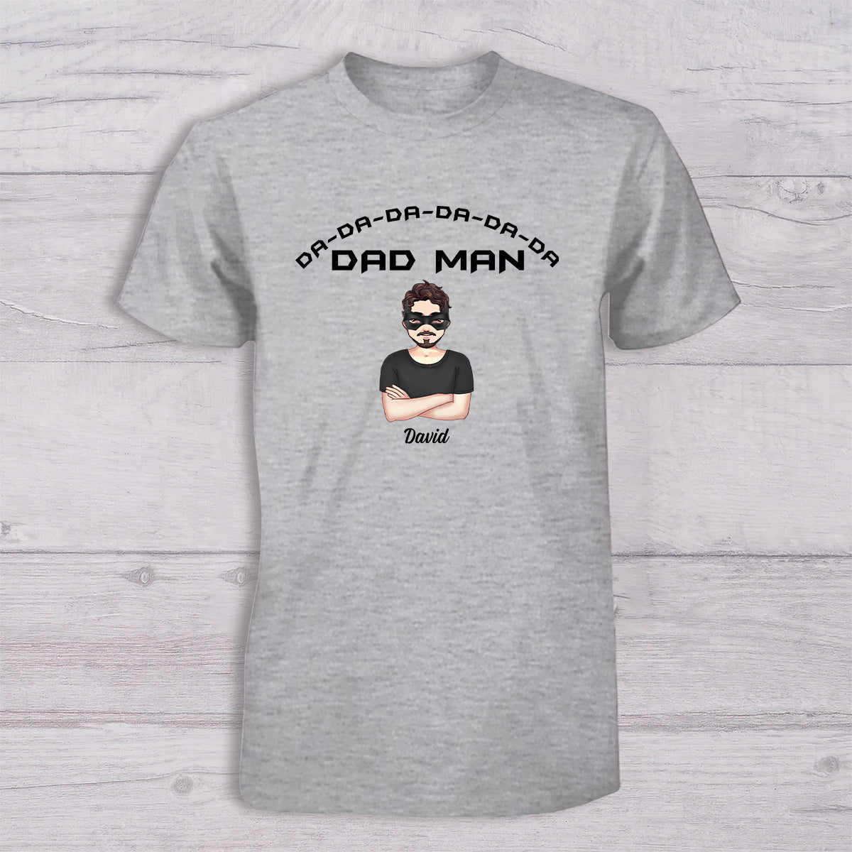 Dad Man Superhero Dad - Personalized Father T-shirt And Baby Onesie