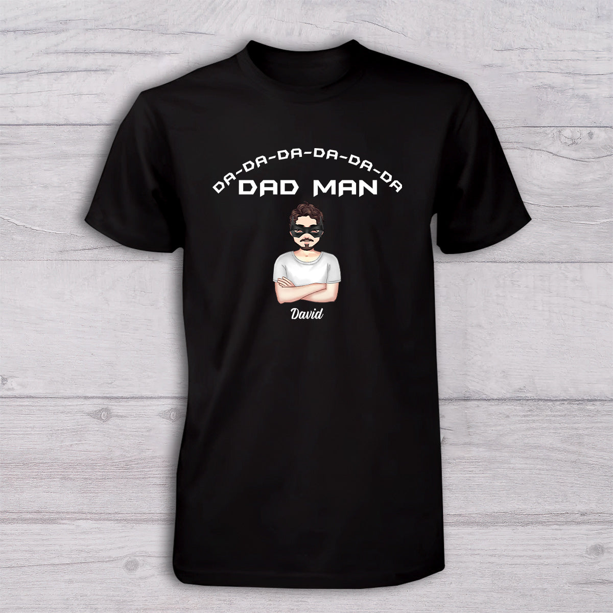 Dad Man Superhero Dad - Personalized Father T-shirt And Baby Onesie