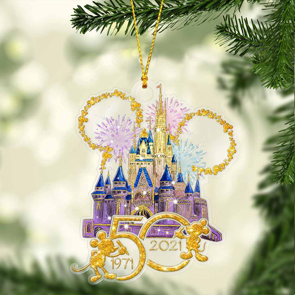 50th Anniversary Of Magic - Mouse Ears Transparent Ornament