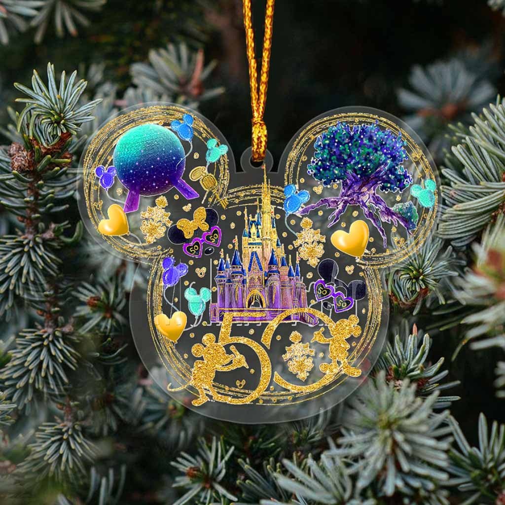 50th Anniversary Of Magic - Mouse Ears Transparent Ornament