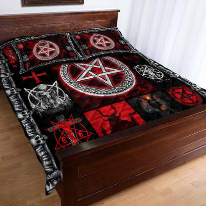 Hello Darkness My Old Friend - Satan Quilt Set