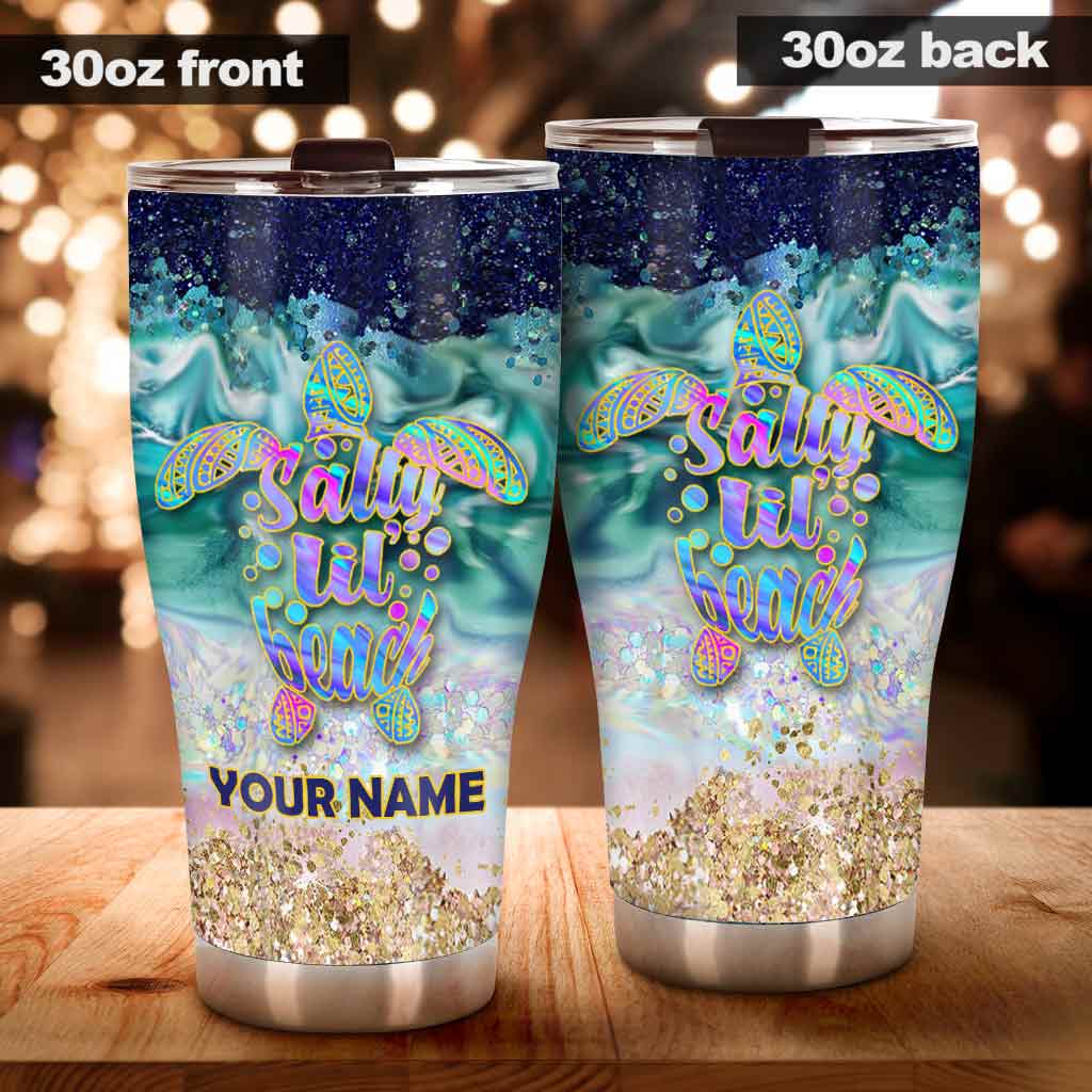 Salty Lil' Beach - Personalized Turtle Tumbler