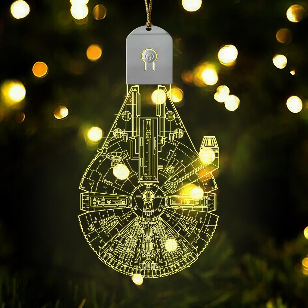 Falcon Galaxy - Christmas The Force Shaped Led Acrylic Ornament