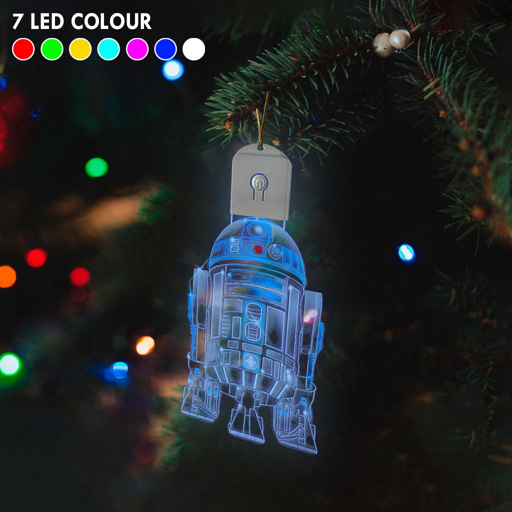 Robot Galaxy - Christmas The Force Shaped Led Acrylic Ornament